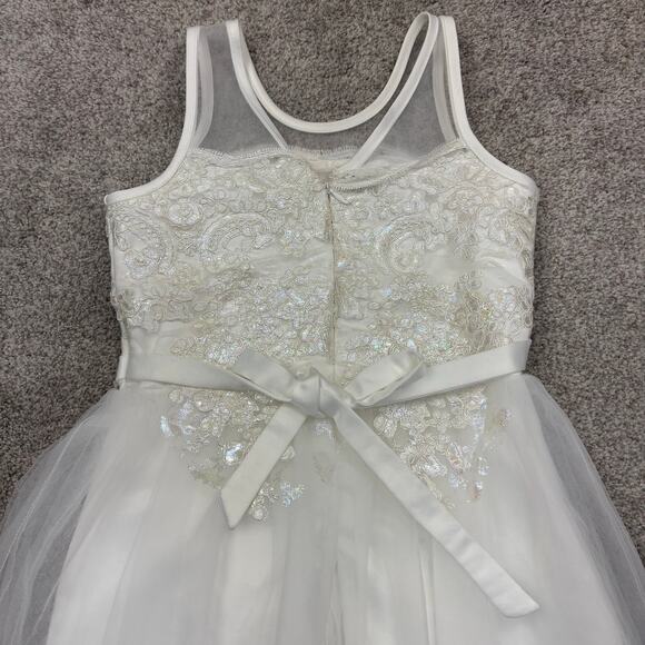 New! Beautiful Badgley Mischka First Communion/ Flower Girl Dress 6x - Picture 5 of 8